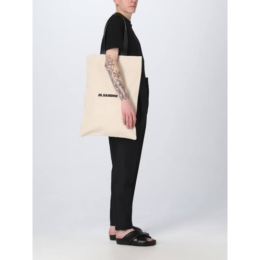 Jil Sander(ジルサンダー)の■ JIL SANDER フラットショッパーL キャンバス トートバッグ ■ メンズのバッグ(トートバッグ)の商品写真