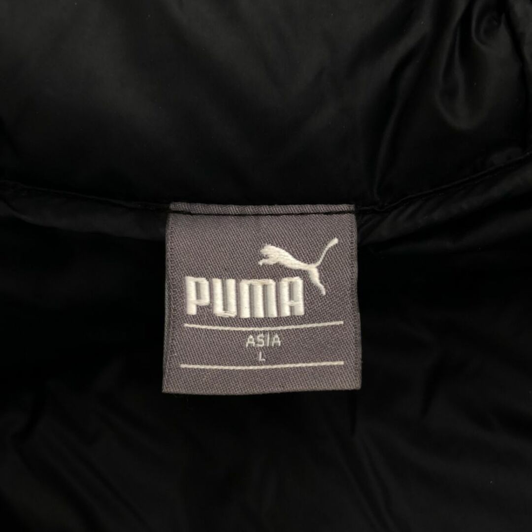 PUMA(プーマ)のプーマ 長袖 ダウンジャケット L ブラック PUMA フード レディース 古着 【240206】 レディースのジャケット/アウター(ダウンジャケット)の商品写真