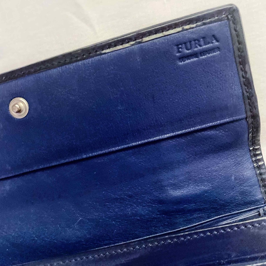 Furla(フルラ)のFURLA 長財布 ネイビー エナメル レディースのファッション小物(財布)の商品写真