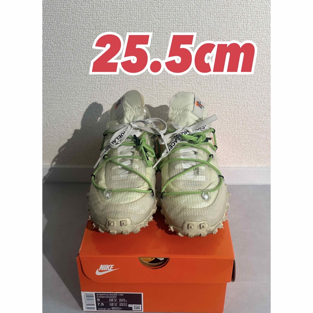 NIKE(ナイキ)のNike Waffle Racer Off-White White 25.5cm メンズの靴/シューズ(スニーカー)の商品写真