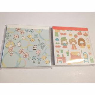 サンスターブング(Sunstar Stationery)のスクエアメモ mizutama　２個セット(ノート/メモ帳/ふせん)