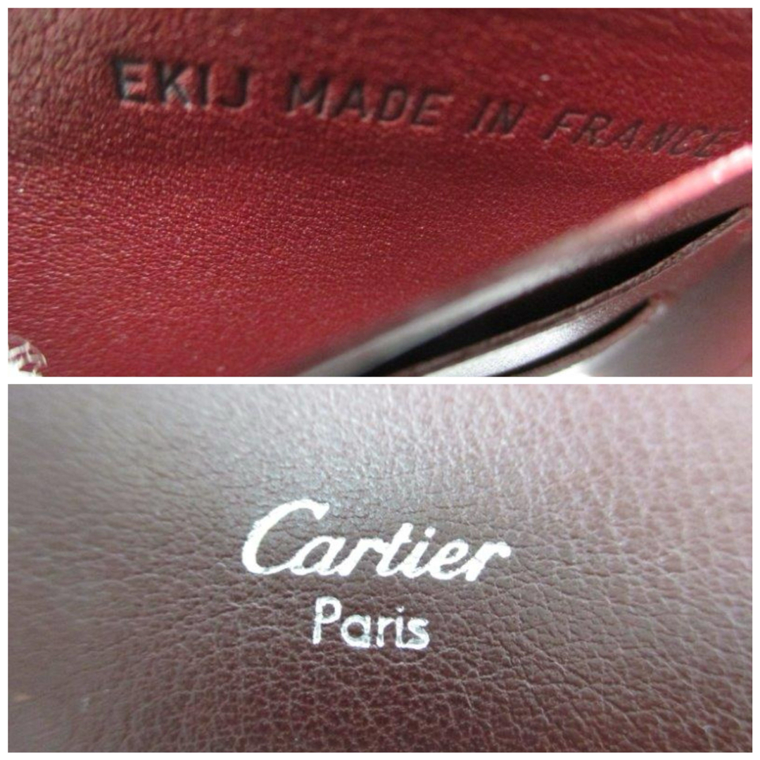 Cartier(カルティエ)の美品 カルティエ 2つ折り財布 二つ折り財布 ボルドー 小銭入れ付き  メンズのファッション小物(折り財布)の商品写真