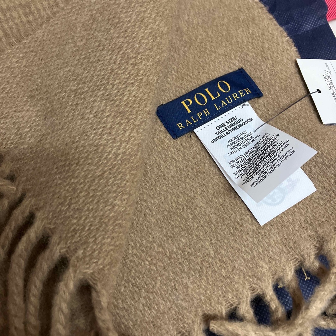 POLO RALPH LAUREN(ポロラルフローレン)の最終お値下げ　ラルフローレン　今期　リバーシブル　マフラー　新品 メンズのファッション小物(マフラー)の商品写真