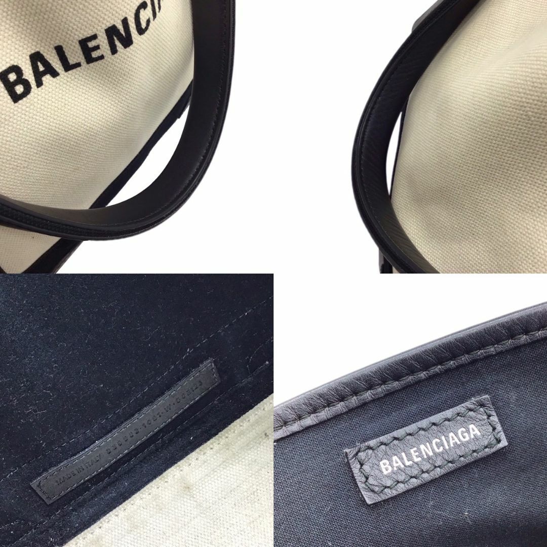 Balenciaga(バレンシアガ)のBALENCIAGA　バレンシアガ　ネイビーカバス　339933　ベージュ　ブラック　キャンバス　ハンドバッグ　バッグ　カバン　鞄　レディース　メンズ　ユニセックス レディースのバッグ(ハンドバッグ)の商品写真