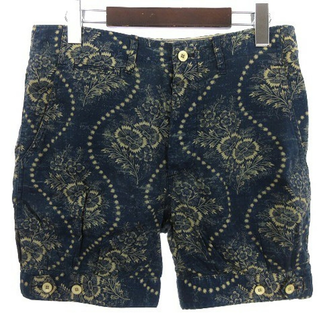 Ralph Lauren(ラルフローレン)のラルフローレン ショートパンツ ショーツ 花柄 総柄 紺 11 XS位 メンズのパンツ(ショートパンツ)の商品写真