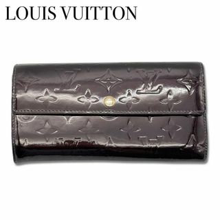 ルイヴィトン(LOUIS VUITTON)のルイヴィトン M93524 モノグラムヴェルニ サラ 二つ折り 長財布 ボルドー(財布)