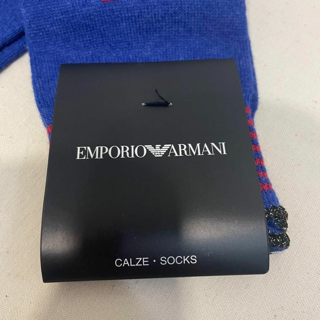 Emporio Armani(エンポリオアルマーニ)の【新品】エンポリオアルマー二 厚手 ミドル丈 ソックス 25〜26㎝ 3足セット メンズのレッグウェア(ソックス)の商品写真