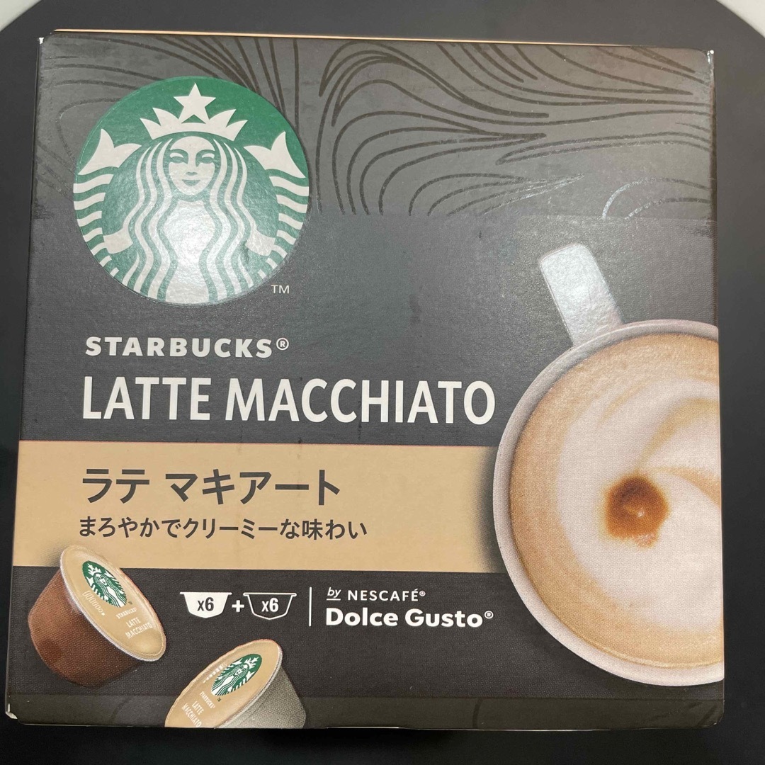 Starbucks(スターバックス)のネスレ日本 スタバ　ラテマキアート　ＮＤＧ専用カプセル１２Ｐ 食品/飲料/酒の飲料(コーヒー)の商品写真