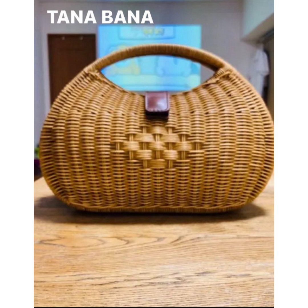 TANA BANA(タナバナ)のタグ付き【TANA BANA】かごバッグ　カゴバッグ　ハンドバッグ　ラタン レディースのバッグ(かごバッグ/ストローバッグ)の商品写真