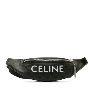 セリーヌ(celine)の美品 セリーヌ トリオンフ ウエストバッグ ボディバッグ 195972 PVC Nyron レディース CELINE 【222-33612】(ボディバッグ/ウエストポーチ)