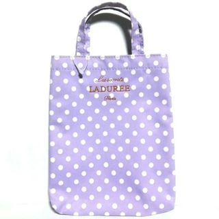 ラデュレ(LADUREE)の未使用 ラデュレ トートバッグ ドット柄 パープル ミニサイズ 紫 ミニバッグ(ポーチ)