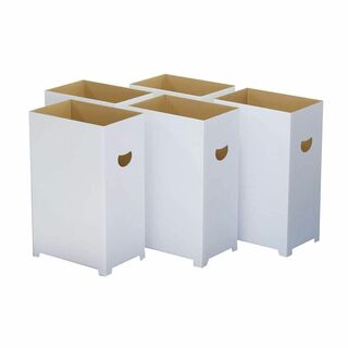 ダンボる ダンボール ゴミ箱 5個セット 45リットル 袋 対応 白 無地 段ボ(ごみ箱)