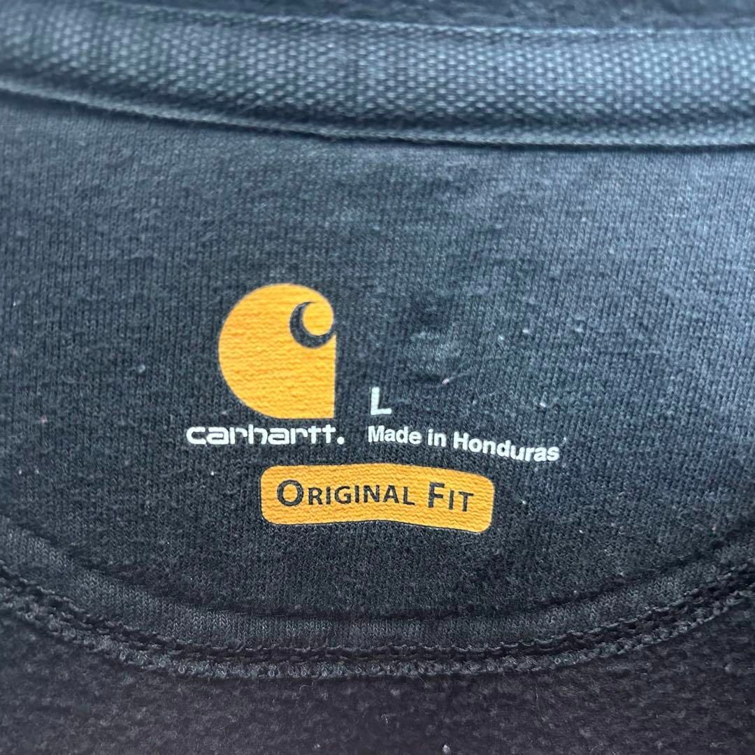 carhartt(カーハート)のカーハート ロゴタグ 袖ロゴ スウェットパーカー ブラック L メンズのトップス(パーカー)の商品写真