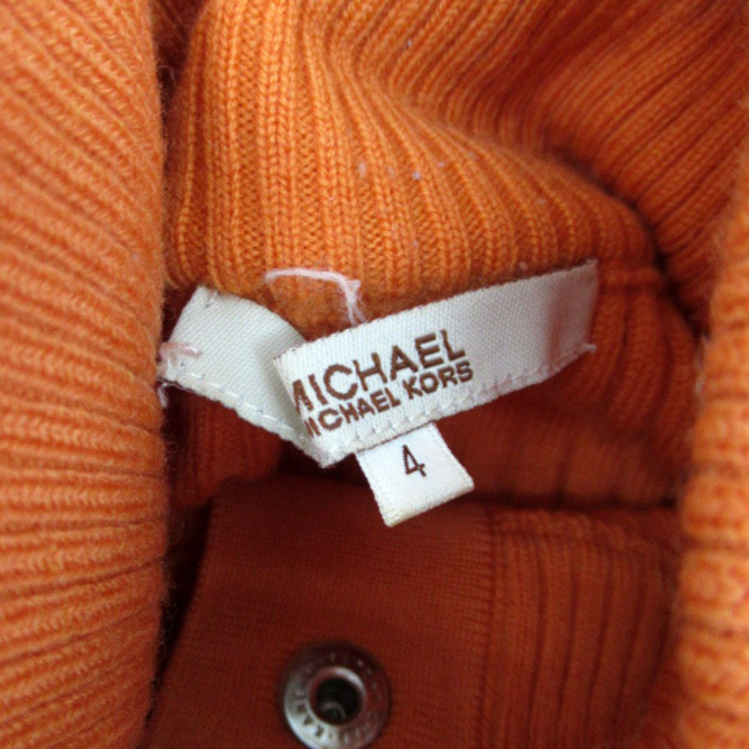 マイケルマイケルコース リブニット カットソー ハイネック ウール 4 オレンジ レディースのトップス(ニット/セーター)の商品写真