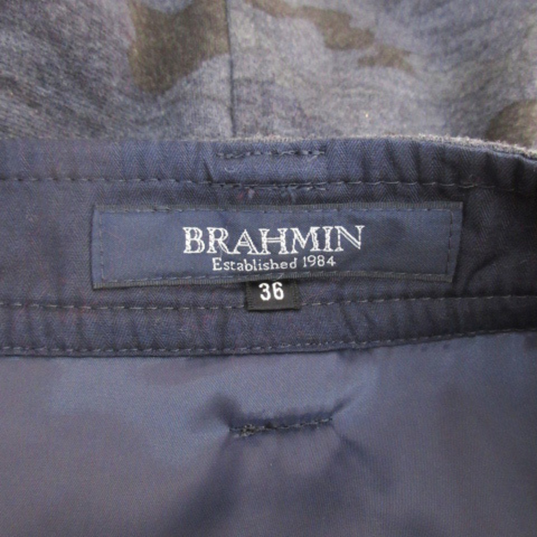 BRAHMIN(ブラーミン)のブラーミン タイトスカート ひざ丈 迷彩柄 カモフラ柄 36 杢グレー 黒 レディースのスカート(ひざ丈スカート)の商品写真