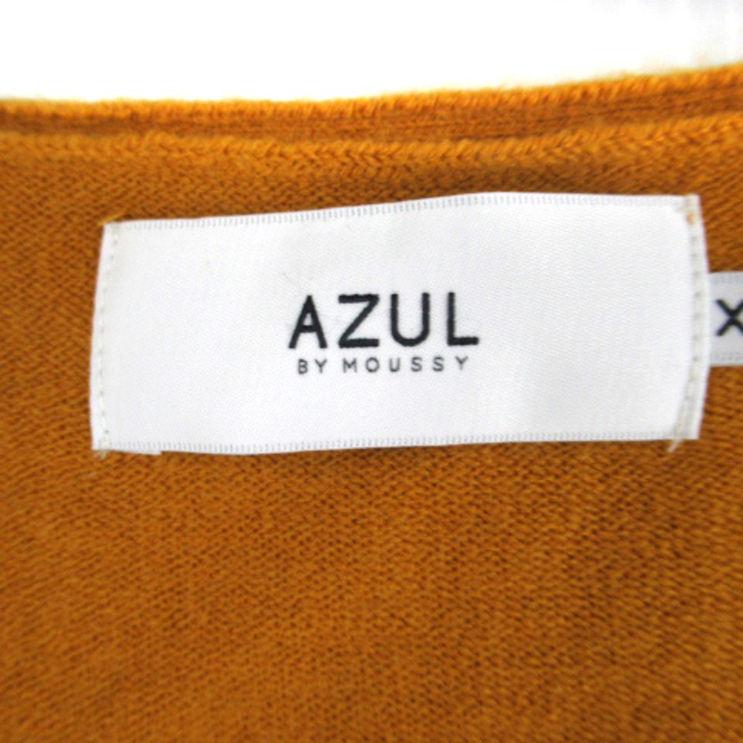 AZUL by moussy(アズールバイマウジー)のアズールバイマウジー ニット セーター 長袖 Vネック XS マスタードイエロー レディースのトップス(ニット/セーター)の商品写真