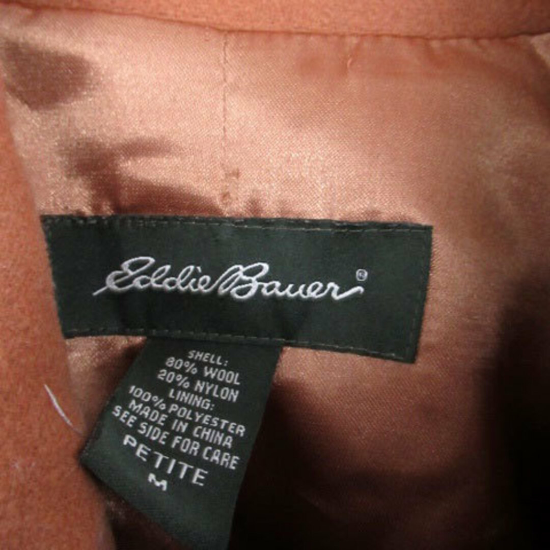 Eddie Bauer(エディーバウアー)のエディーバウアー ステンカラーコート ロング丈 ウール M オレンジ レディースのジャケット/アウター(その他)の商品写真