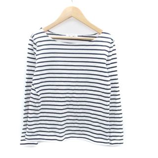 ナチュラルビューティーベーシック(NATURAL BEAUTY BASIC)のナチュラルビューティーベーシック Tシャツ カットソー M オフホワイト 紺(Tシャツ(長袖/七分))