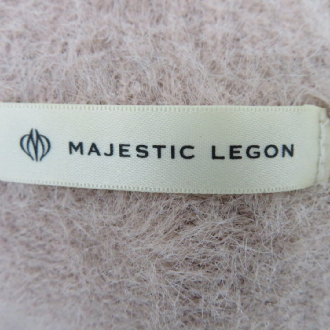 MAJESTIC LEGON(マジェスティックレゴン)のマジェスティックレゴン ニットワンピース ミニ丈 長袖 M ピンクベージュ  レディースのワンピース(ミニワンピース)の商品写真