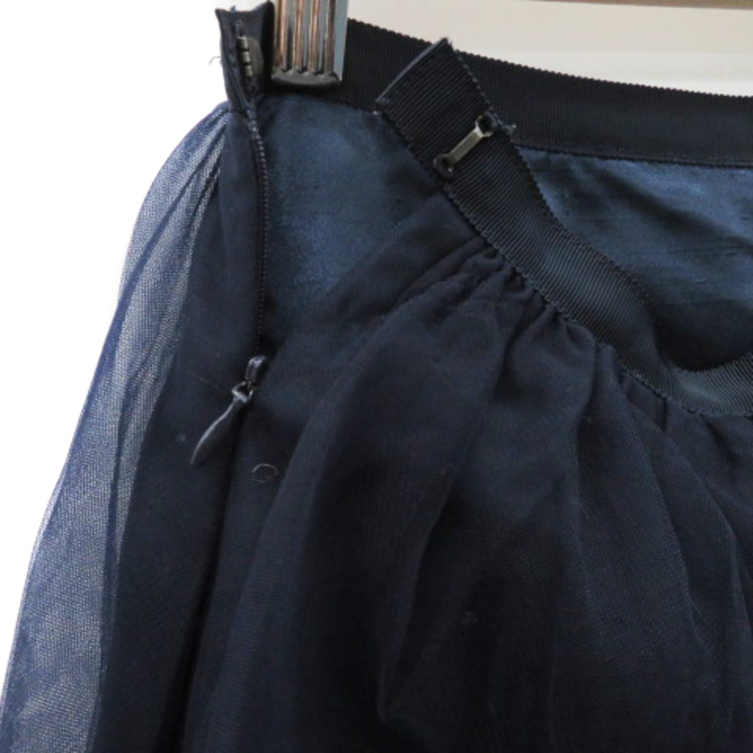 ANAYI(アナイ)のアナイ フレアスカート ギャザースカート チュールスカート ひざ丈 無地 36 レディースのスカート(ひざ丈スカート)の商品写真