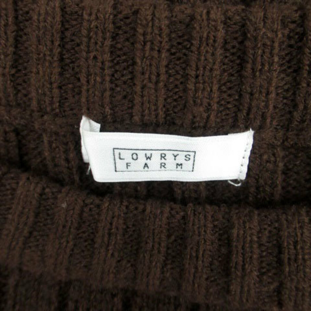 LOWRYS FARM(ローリーズファーム)のローリーズファーム ニット セーター クルーネック 長袖 ロールアップ F 茶色 レディースのトップス(ニット/セーター)の商品写真