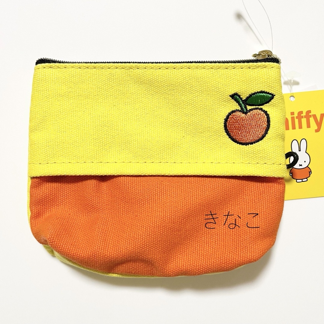 miffy(ミッフィー)のミッフィー 刺繍 ティッシュポーチ イエロー エンタメ/ホビーのおもちゃ/ぬいぐるみ(キャラクターグッズ)の商品写真