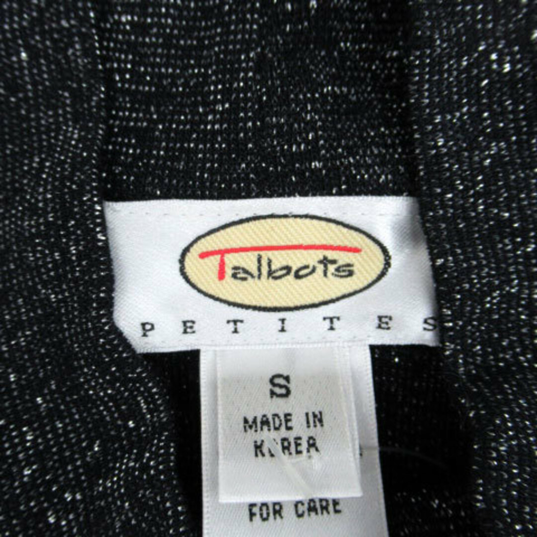 TALBOTS(タルボット)のタルボット TALBOTS カットソー 長袖 ハイネック ラメ S 黒 レディースのトップス(カットソー(長袖/七分))の商品写真