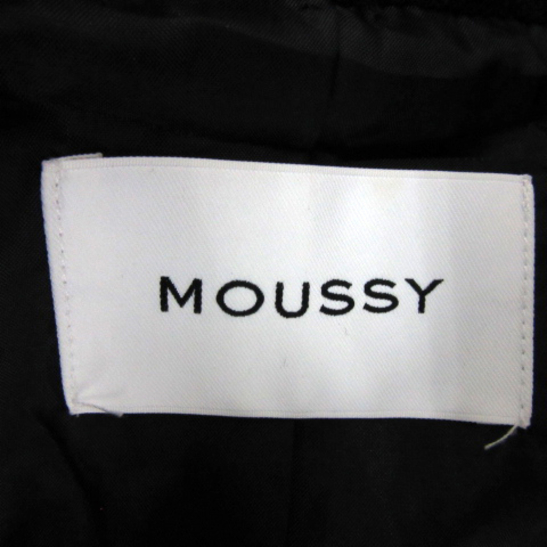 moussy(マウジー)のマウジー チェスターコート ロング丈 ダブルボタン 無地 ウール 1 ブラック レディースのジャケット/アウター(その他)の商品写真