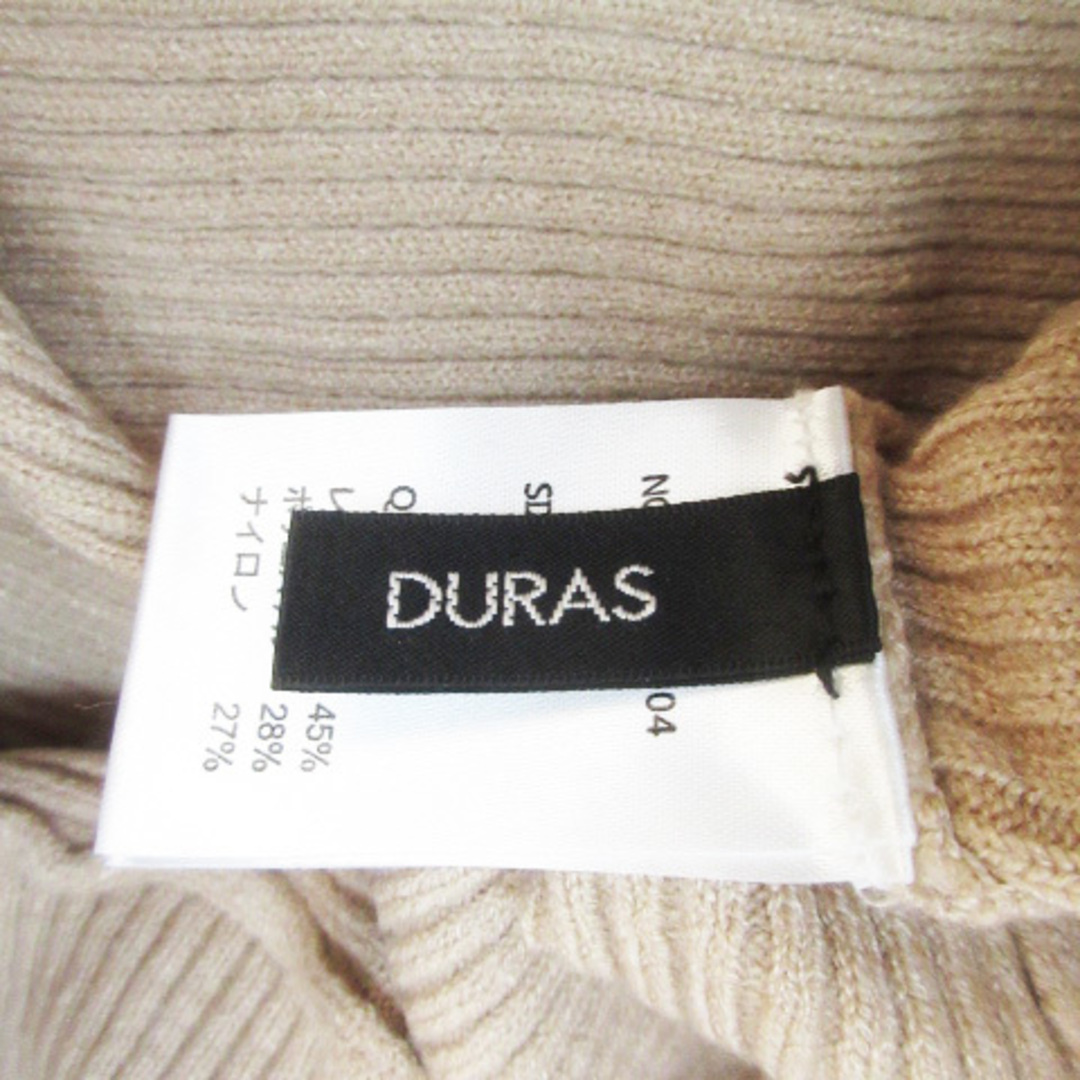 DURAS(デュラス)のデュラス ニット カットソー 長袖 タートルネック 無地 F ベージュ レディースのトップス(ニット/セーター)の商品写真