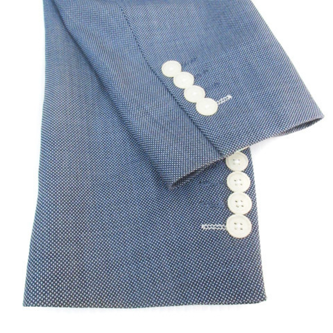 ORIHICA(オリヒカ)のオリヒカ テーラードジャケット ミドル丈 シングルボタン 総柄 SS 青 紺 メンズのジャケット/アウター(テーラードジャケット)の商品写真
