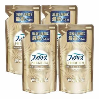 ピーアンドジー(P&G)のP&G ファブリーズW除菌+消臭プレミアム 無香料 詰替 320ml ×4個(日用品/生活雑貨)