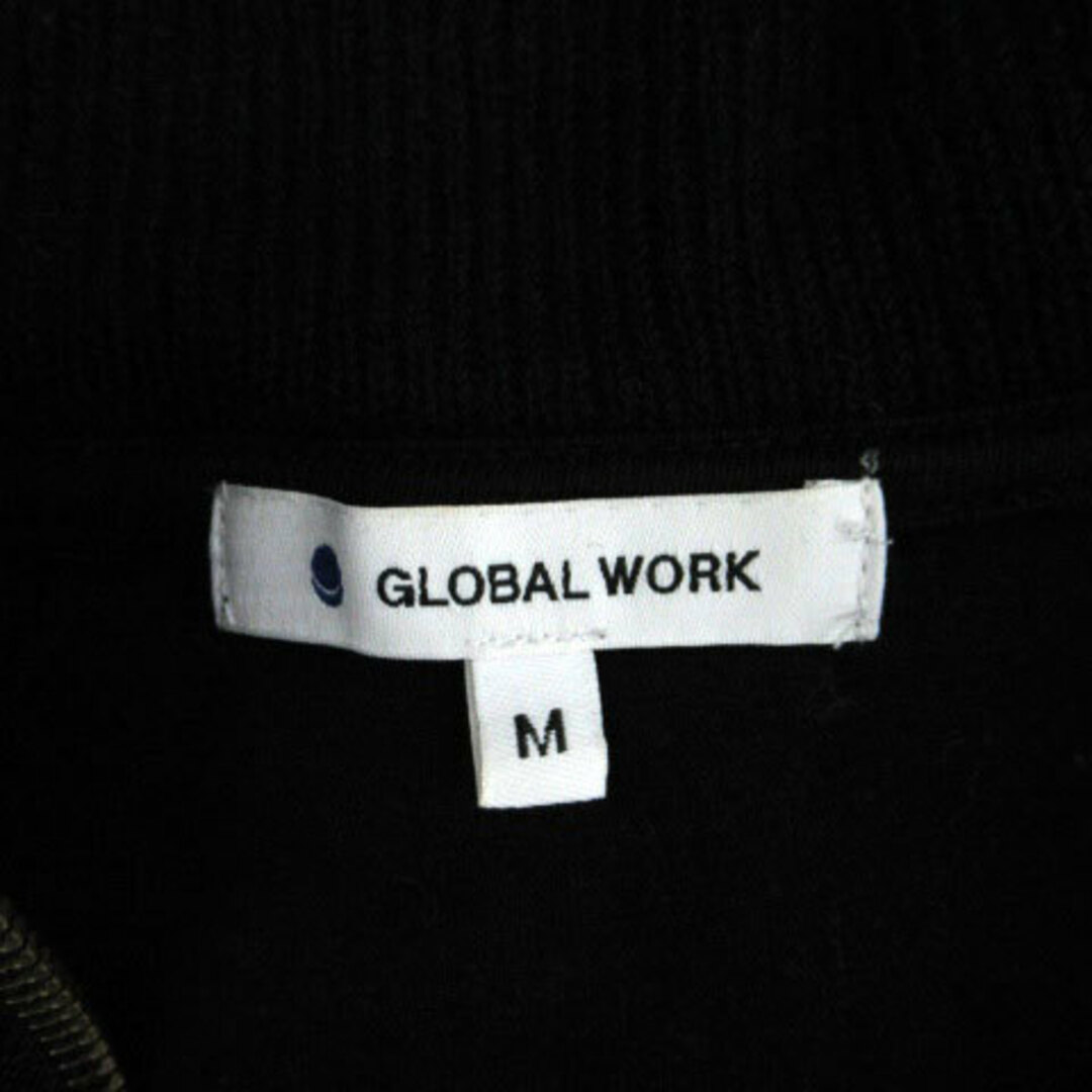 GLOBAL WORK(グローバルワーク)のグローバルワーク ニット カットソー 長袖 ハーフジップ M 黒 メンズのトップス(ニット/セーター)の商品写真