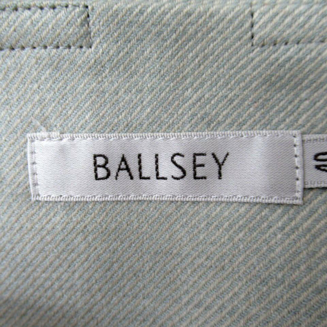 Ballsey(ボールジィ)のボールジー トゥモローランド フレアスカート リボン ウール 40 ライトグレー レディースのスカート(ひざ丈スカート)の商品写真