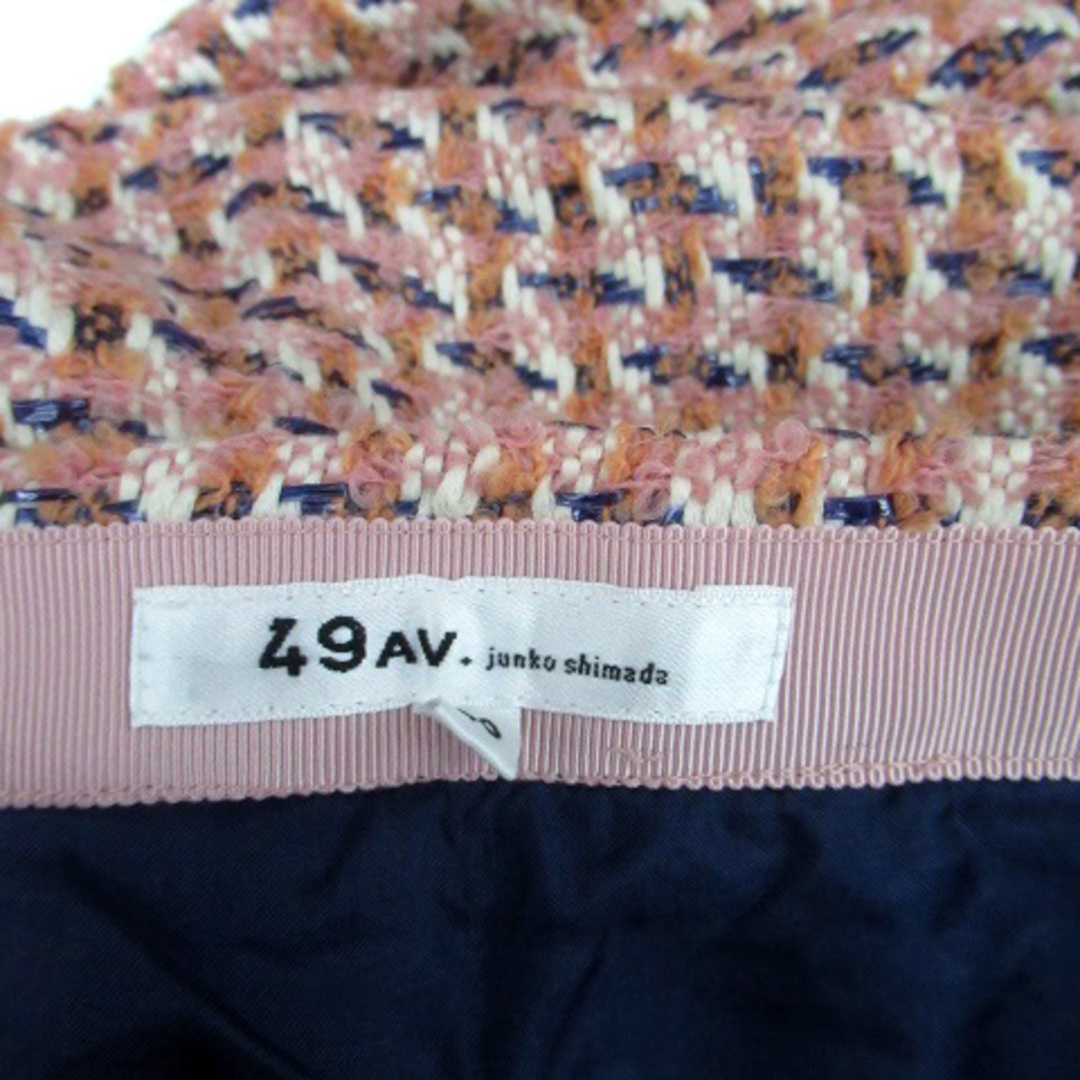 49アベニュー ジュンコシマダ フレアスカート ツイード ウール 40 黒 レディースのスカート(ひざ丈スカート)の商品写真