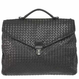 ボッテガヴェネタ(Bottega Veneta)の本物 ボッテガ ヴェネタ BOTTEGA VENETA イントレチャート ビジネスバッグ ブリーフケース ハンドバッグ レザー ブラウン 113095 Intrecciato バッグ 中古(ビジネスバッグ)