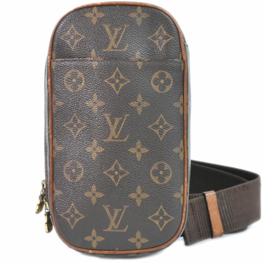 LOUIS VUITTON(ルイヴィトン)の本物 ルイヴィトン LOUIS VUITTON LV ポシェットガンジュ モノグラム ボディバッグ ショルダーバッグ ブラウン M51870 Pochette Gange ビトン バッグ 中古	 メンズのバッグ(ボディーバッグ)の商品写真