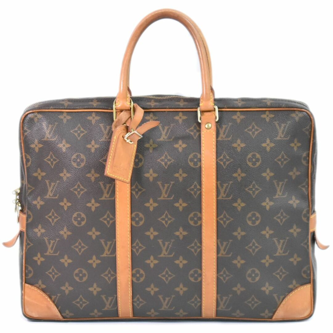 LOUIS VUITTON(ルイヴィトン)の本物 ルイヴィトン LOUIS VUITTON LV ポルトドキュマン ヴォワヤージュ モノグラム ビジネスバッグ ハンドバッグ ブラウン M53361 ビトン バッグ 中古	 メンズのバッグ(ビジネスバッグ)の商品写真