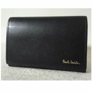 ポールスミス(Paul Smith)のポールスミス　レザー　ブラック　黒　定期入れ　名刺入れ　カードケース(名刺入れ/定期入れ)