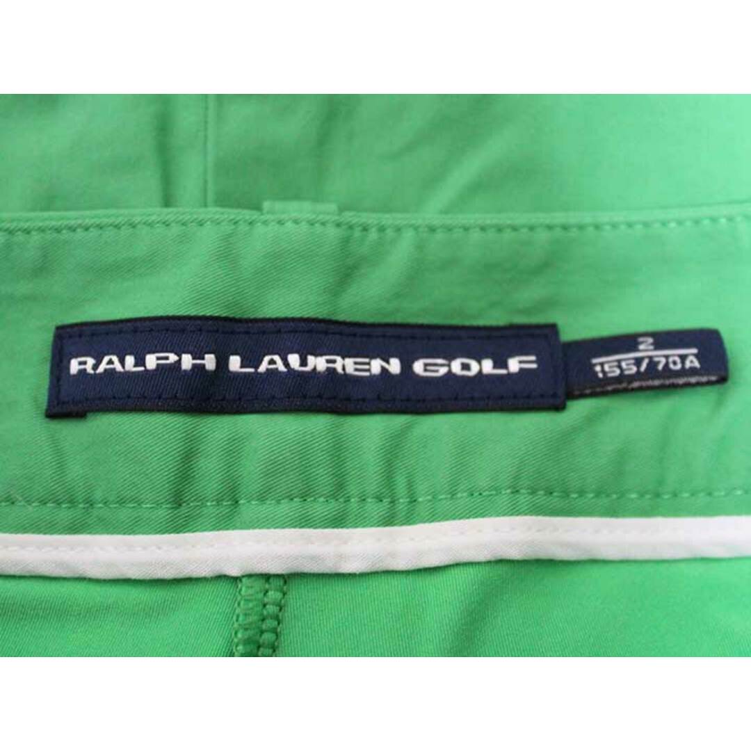 Ralph Lauren(ラルフローレン)の【春物 新入荷】☆RALPH LAUREN/ラルフ ローレン☆キュロットパンツ/ゴルフウェア/サイドジップ/無地/ショート丈 グリーン/緑 レディース 2【中古】春夏 402042 レディースのパンツ(キュロット)の商品写真