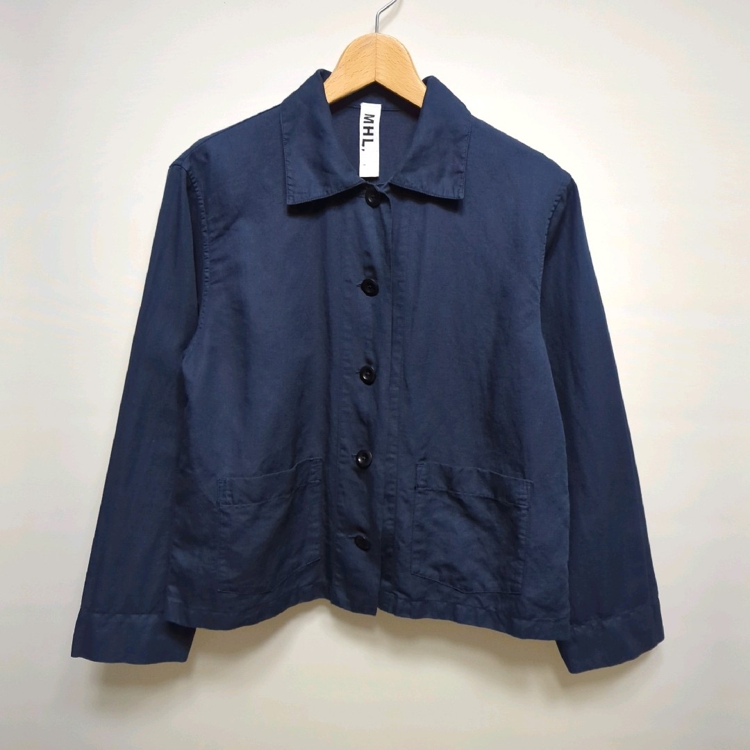 Tシャツ/カットソー(七分/長袖)MHL. コットンリネン ポケットシャツ M MARGARETHOWELL