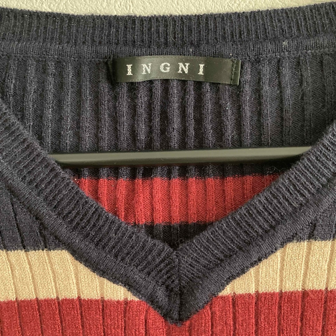 INGNI(イング)のレディース ニットトップス セーター ボーダー  Mサイズ レディースのトップス(ニット/セーター)の商品写真