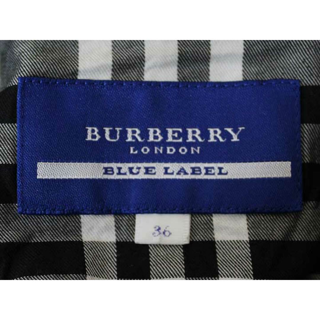 BURBERRY(バーバリー)の【春物 新入荷】☆BURBERRY BLUE LABEL/バーバリーブルーレーベル☆コットンジャケット/ジャケット/アウター/ベルト付き/ポケット/カジュアル/無地/長袖 ブラック/黒 レディース 36【中古】春秋 otr 402042 レディースのジャケット/アウター(その他)の商品写真