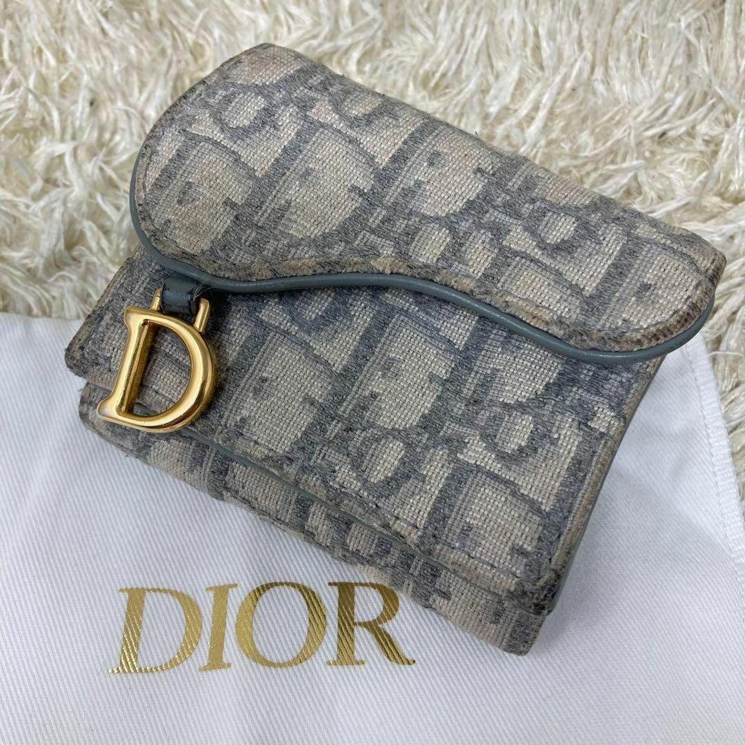 Christian Dior(クリスチャンディオール)の現行品 ディオール ロータスウォレット サドル オブリーク 三つ折り 財布 レディースのファッション小物(財布)の商品写真