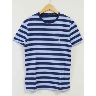 ラルフローレン(Ralph Lauren)の【春物 新入荷】☆POLO RALPH LAUREN/ポロ ラルフローレン☆ポニー刺?ボーダーポケットTシャツ/カットソー/Tシャツ/半袖/カジュアル ブルー/青 メンズ SP【中古】春夏 402042(Tシャツ/カットソー(半袖/袖なし))