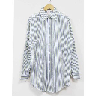 ブルックスブラザース(Brooks Brothers)の【春物 新入荷】☆BROOKS BROTHERS/ブルックスブラザーズ☆ストライプシャツ/シャツ/長袖/ポケット/カジュアル ホワイト×グリーン×ブルー/白×緑×青 メンズ 14 1/2【中古】春夏 402042(シャツ)