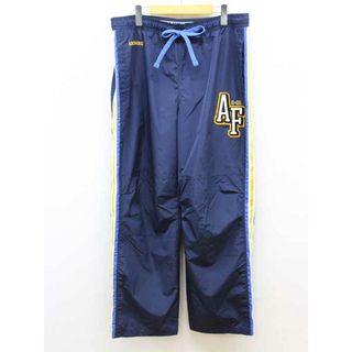 【新入荷】‡Abercrombie&Fitch/アバークロンビーアンドフィッチ‡ジャージパンツ/十分丈 ネイビー/紺 メンズ XL 【中古】春夏秋冬 031042(スラックス/スーツパンツ)