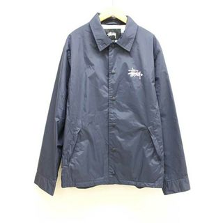 ステューシー(STUSSY)の【春物新入荷】■SSTUSSY/ステューシー■バックロゴナイロンコーチジャケット/ロゴ/長袖 ネイビー/紺 メンズ【中古】春秋 otr 402042(その他)