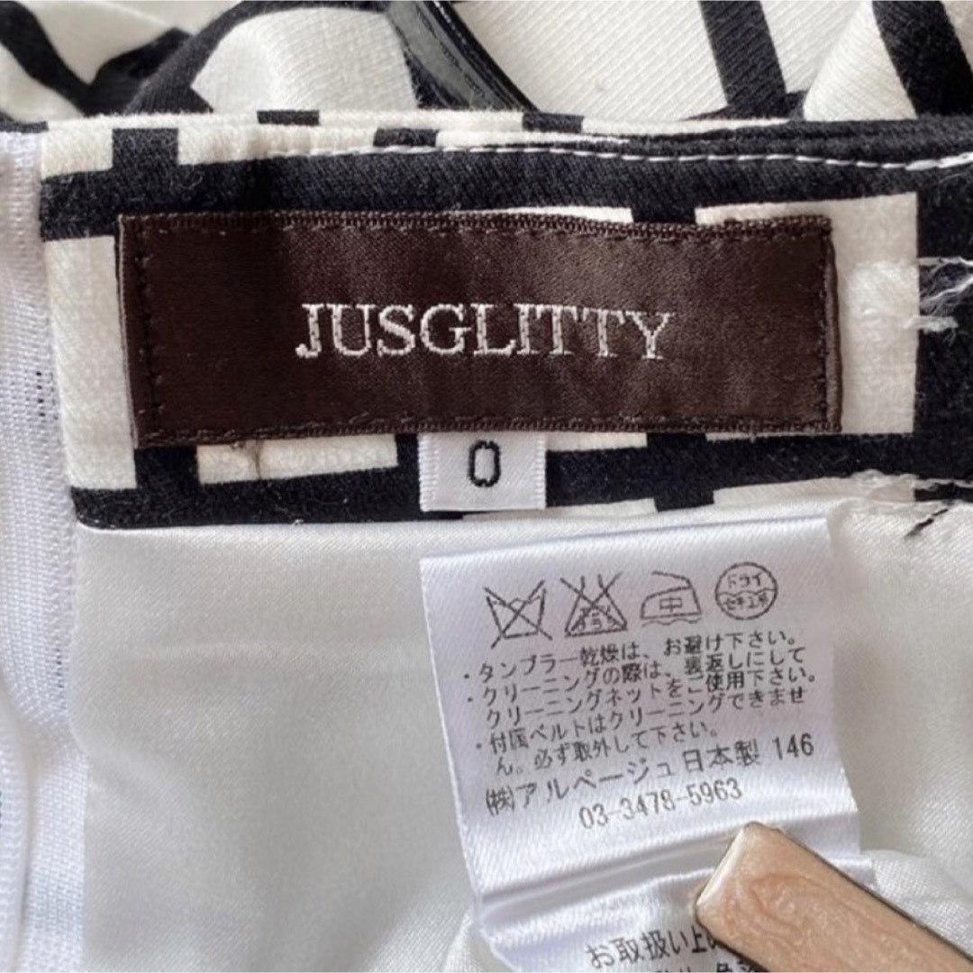 JUSGLITTY(ジャスグリッティー)のJUSGLITTY 美シルエット ペンシルスカート チェック柄　ベルト付き レディースのスカート(ひざ丈スカート)の商品写真
