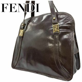 フェンディ(FENDI)のFENDI フェンディ　ショルダーバッグ　トートバッグ　レザー　ブラウン(トートバッグ)