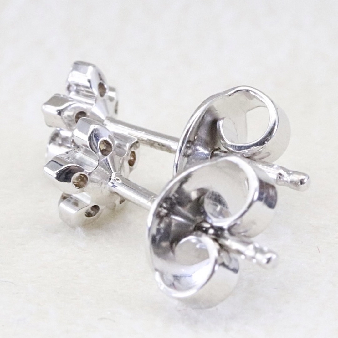 ミキモト フラワー ダイヤ ピアス K18WG ミキモト フラワー ダイヤ ピアス K18WG